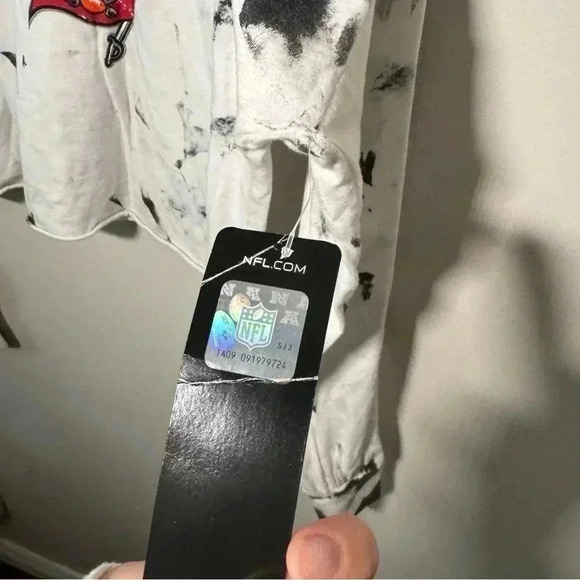 NWT Women's Majestic  Threads Tom Brady Tampa Bay Off-Shoulder Long Sleeve S - Picture 5 of 7